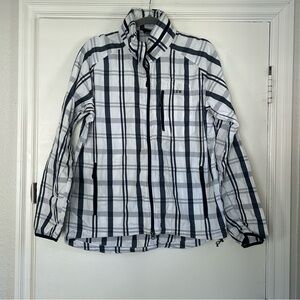 Nike NSW plaid lightweight jacket with hood sz Large